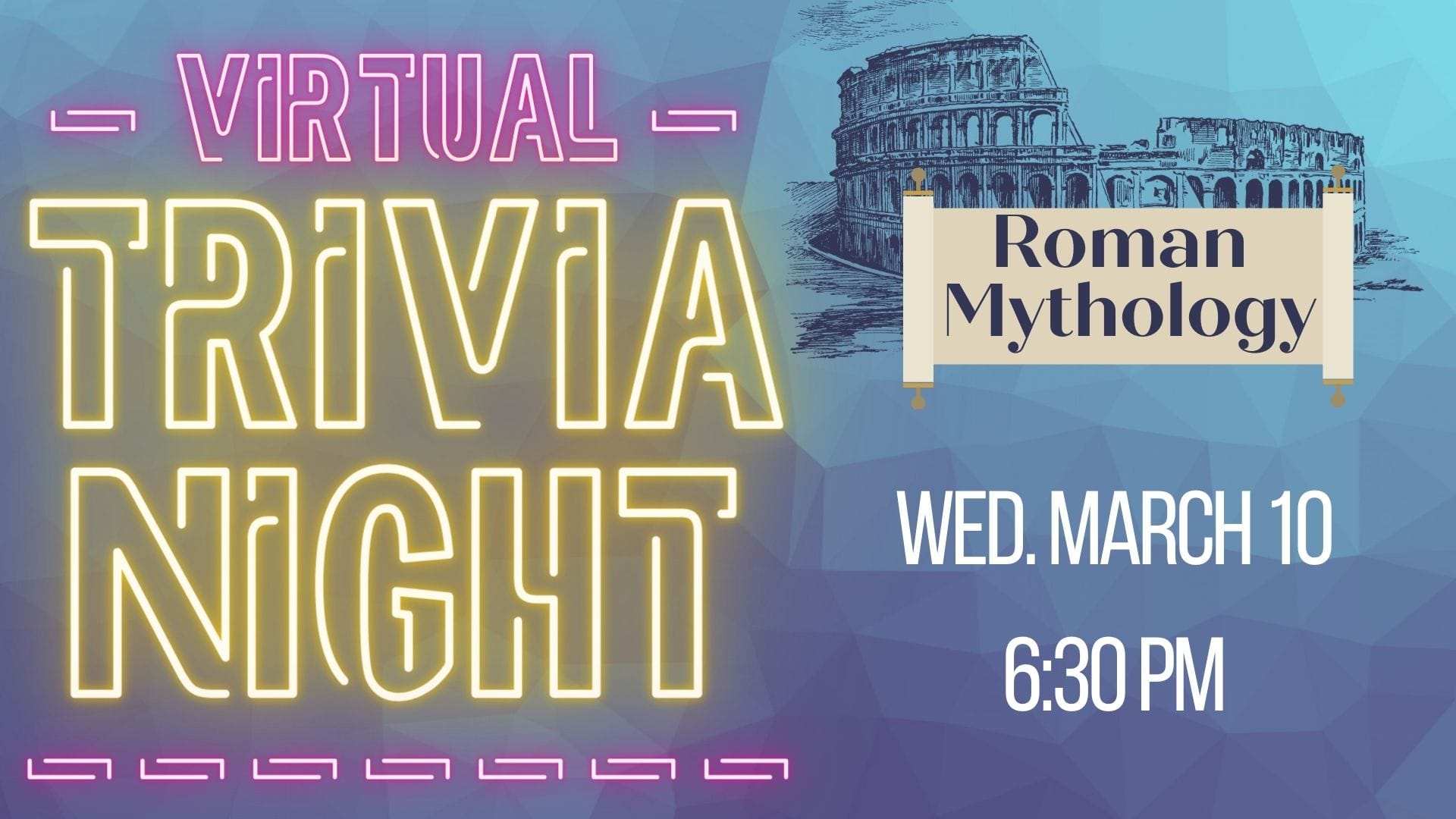 Virtual Trivia Night: Roman Mythology