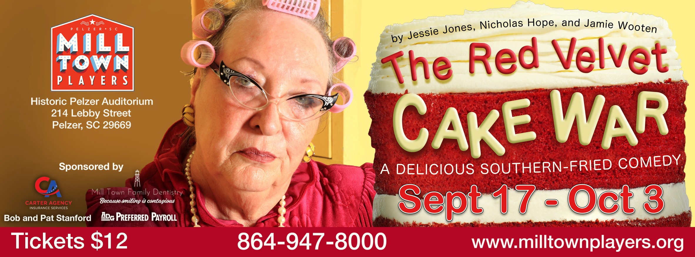 The Red Velvet Cake War Opens Sept 17 At Historic Pelzer Auditorium