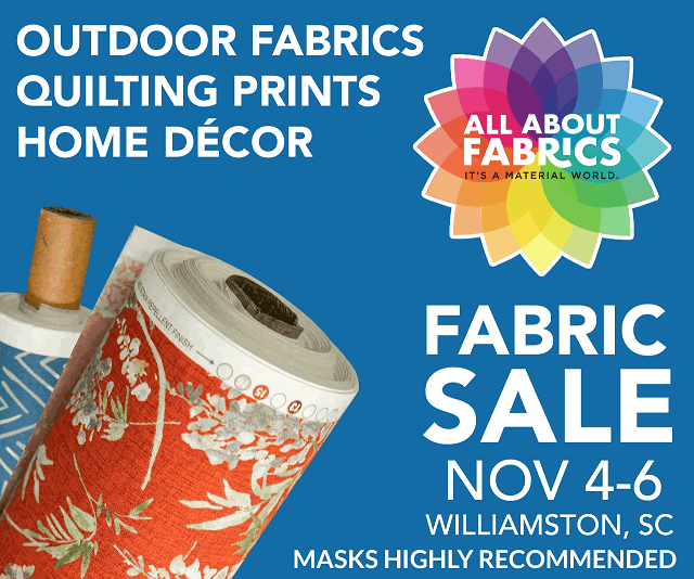 All About Fabrics Monthly Fabric Sale